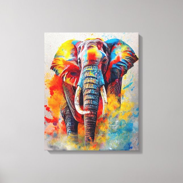Elephant Animal Discovery Äventyr Natature Planet Canvastryck (Framsida)