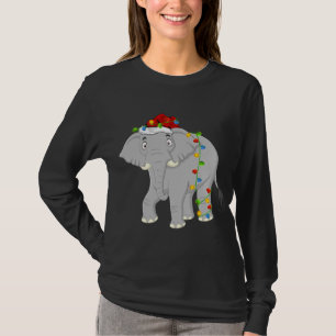 Elephant Animal Lover Julafton Santa Hat Elephant T Shirt