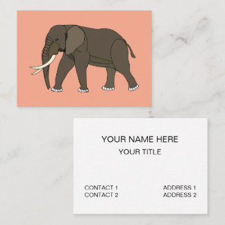 Elephant Animal Visitkort