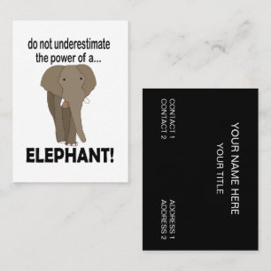 Elephant Animal Wildlife Elephant Visitkort