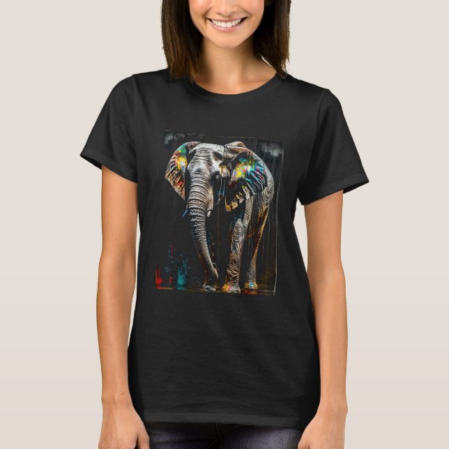 Elephant Animal Zoo Elephant T Shirt (Framsida)