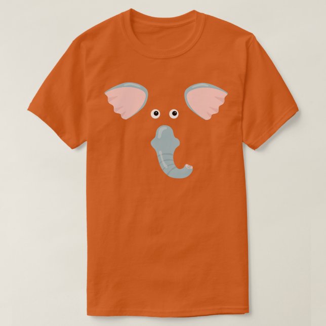 Elephant Ansikte Animal Elephant Costume T Shirt (Design framsida)