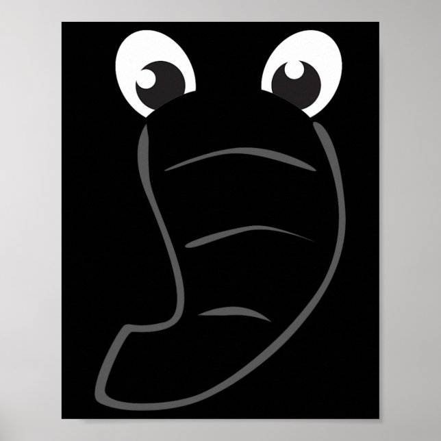 Elephant Ansikte Cute Kids Halloween Costume Anima Poster (Framsidan)