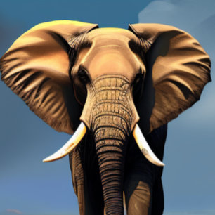 Elephant Ansikte T-Shirt