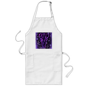 Elephant Apron Walking på Starry Natt Långt Förkläde