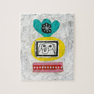 Elephant är Wired Jigszle Puzzle Pussel