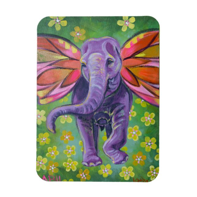 Elephant art dekorative magnet (Vertikal)