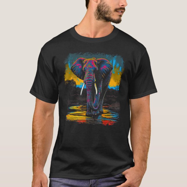 Elephant Art T Shirt (Framsida)