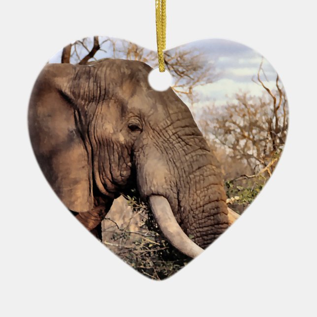 Elephant Art Wildlife Ornament (Framsidan)