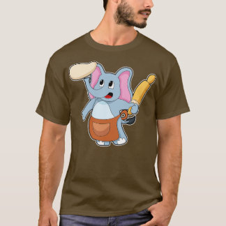Elephant as Cook med Rolling Pet Dough T Shirt