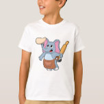 Elephant as Cook med Rolling pin & Dough T Shirt<br><div class="desc">Den här designen är perfektens gåva till en födelsedag, jul och annat firande. Den är lämplig för kvinnor, manar och barn.</div>