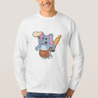 Elephant as Cook med Rolling pin & Dough