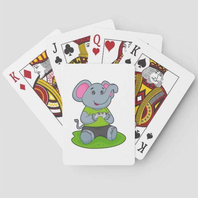 Elephant as Gamer Casinokort (Baksidan)