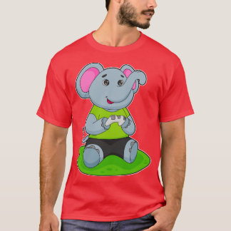 Elephant as Gamer T Shirt