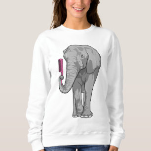 Elephant as Hairdresser with Comb T Shirt