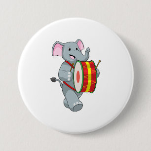 Elephant as Musician med Drum Knapp