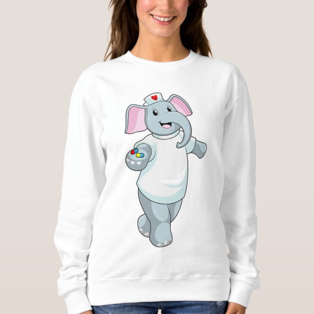 Elephant as Nurse with Medicine T Shirt (Framsida)