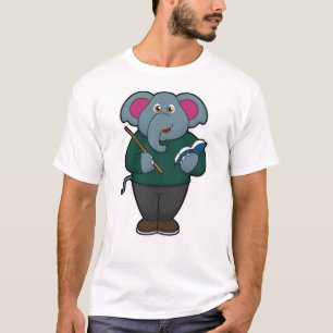 Elephant as Teacher med Bok & Pointer T Shirt