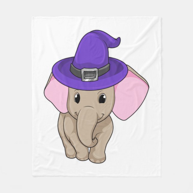Elephant as Wizard Fleecefilt (Framsidan)