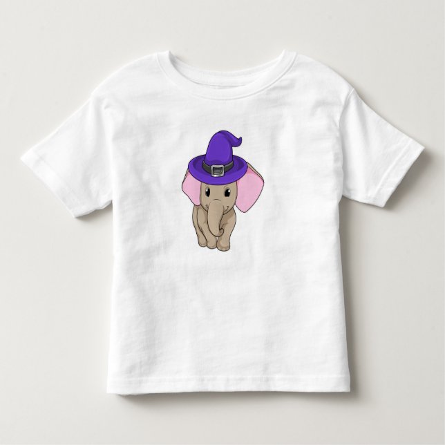 Elephant as Wizard T Shirt (Framsida)