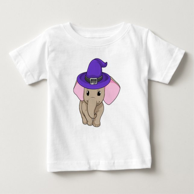 Elephant as Wizard T Shirt (Framsida)