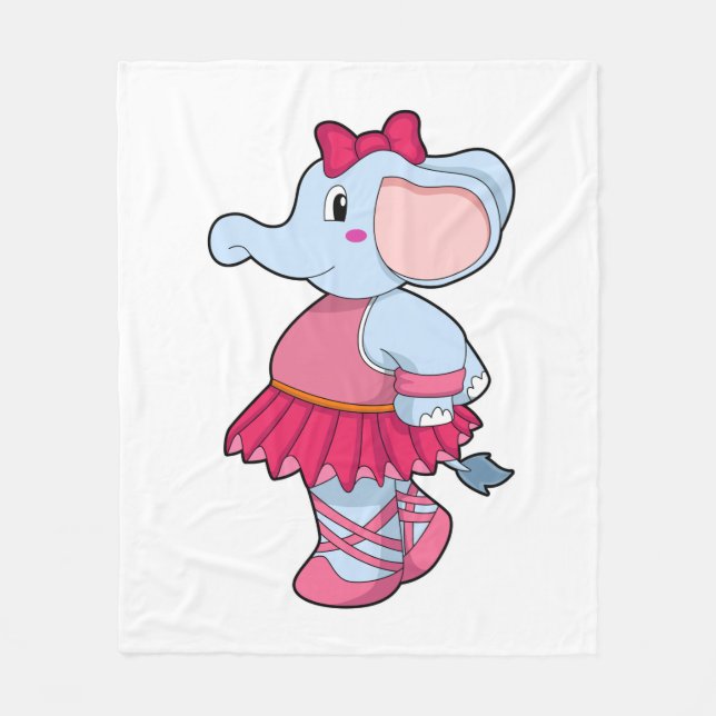 Elephant at Ballet with Skirt Fleecefilt (Framsidan)