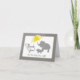Elephant & Baby, Baby Shower Tack Kort