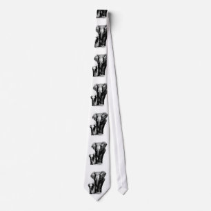 Elephant & Baby Elephant Anpassningsbar Tie Slips