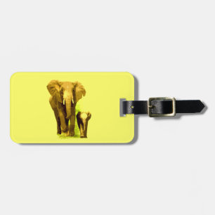 Elephant & Baby Elephant Bagagebricka