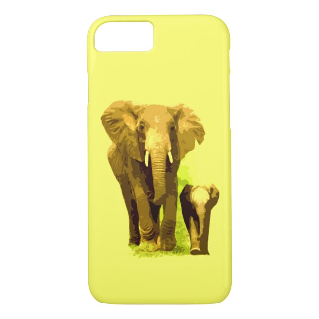 Elephant & Baby Elephant iPhone 7 Fodral Case-Mate iPhone Skal (Baksida)