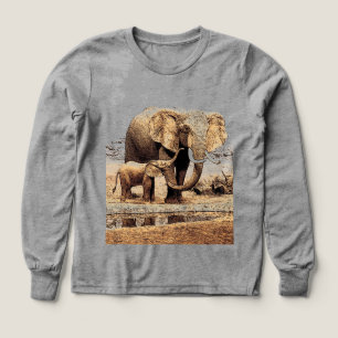 Elephant & Baby Elephant T Shirt