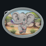 Elephant Baby Jumping Lycklig i African Savannah<br><div class="desc">Elephant Cute Baby Lycklig med Tecknade figurer som springer och hoppar på Afrikas Savannahlandskap. Original Vector Illustration Copyright BluedarkArt ChameleonArt.</div>