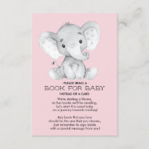 Elephant Baby Shower Bok för Baby-kort