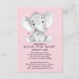 Elephant Baby Shower Bok för Baby-kort Tilläggskort