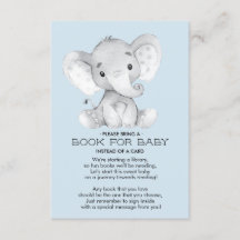 Elephant Baby Shower Bok för Baby-kort
