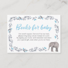 Elephant Baby Shower Bokar för baby blue