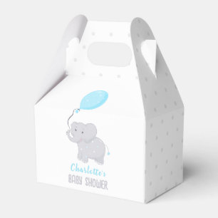 Elephant Baby Shower Boy Cute Favor Box Presentaskar