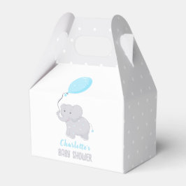 Elephant Baby Shower Boy Cute Favor Box Presentaskar