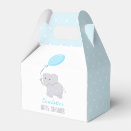 Elephant Baby Shower Boy Cute Favor Box Presentaskar