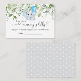 Elephant Baby Shower Boy hur stort är Mamma Belly Tilläggskort