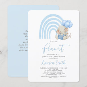 Elephant Baby Shower Boy-inbjudan Inbjudningar