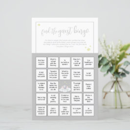Elephant Baby Shower Game Guest Bingo