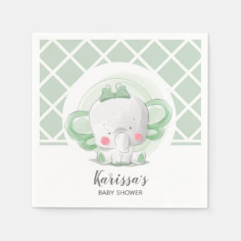 Elephant Baby Shower Gender Neutral Pappersservett