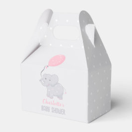 Elephant Baby Shower Girl Cute Favor Box Presentaskar