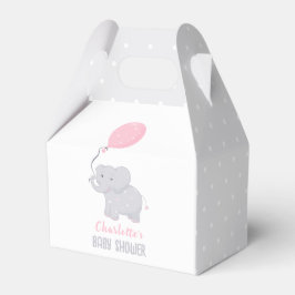 Elephant Baby Shower Girl Cute Favor Box Presentaskar