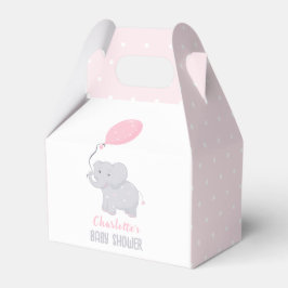 Elephant Baby Shower Girl Cute Favor Box Presentaskar