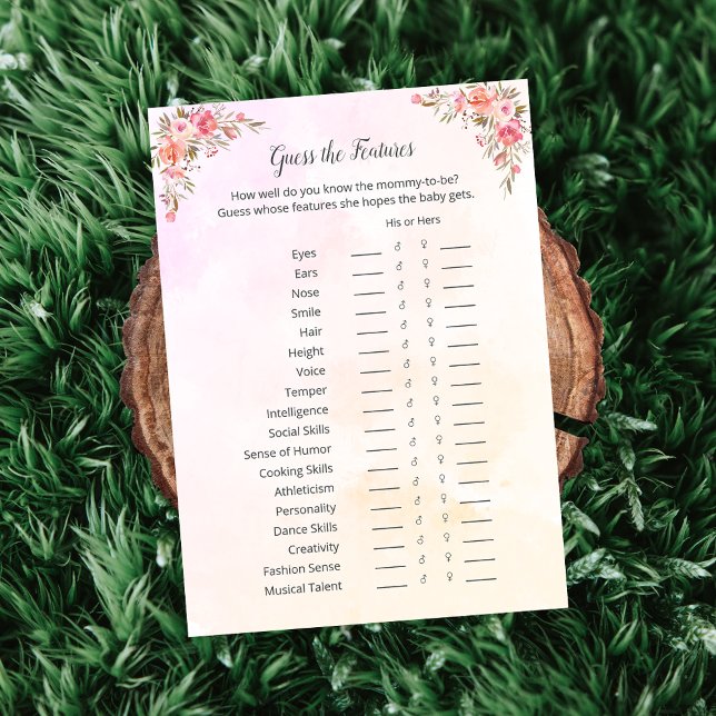 Elephant Baby Shower gissar funktionens spelkort Inbjudningar (Skapare uppladdad)