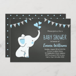 Elephant Baby Shower-inbjudningar för en pojke Inbjudningar