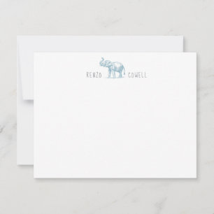 Elephant Baby Shower Note-kort Anteckningskort