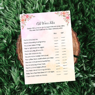 Elephant Baby Shower Old Wives Tales Card Inbjudningar